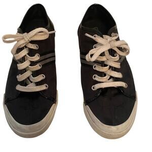 Coach Sneakers Women's Black Folly Signature Canvas Sz 9.5